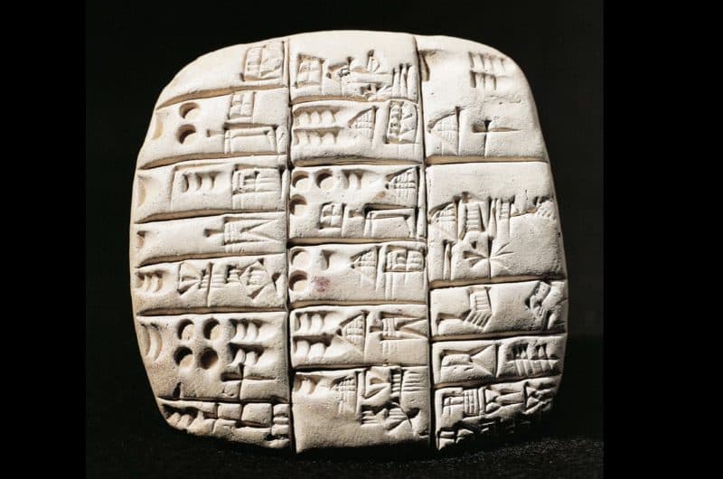 Ancient cuneiform tablets and hieroglyphic inscriptions